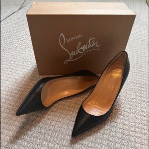 Only worn twice! Authentic Christian Louboutin Black Clare pumps.